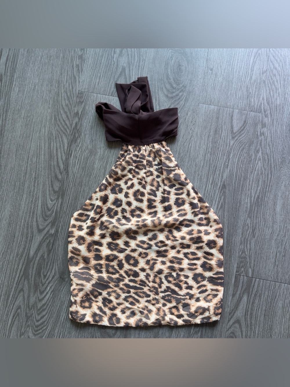 The Kript leopard halter top